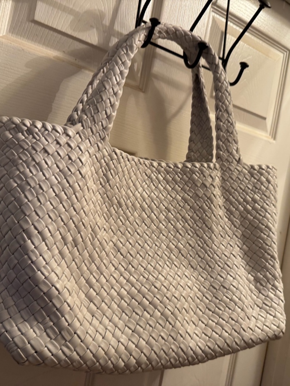 Woven Tote Bag in Off-White